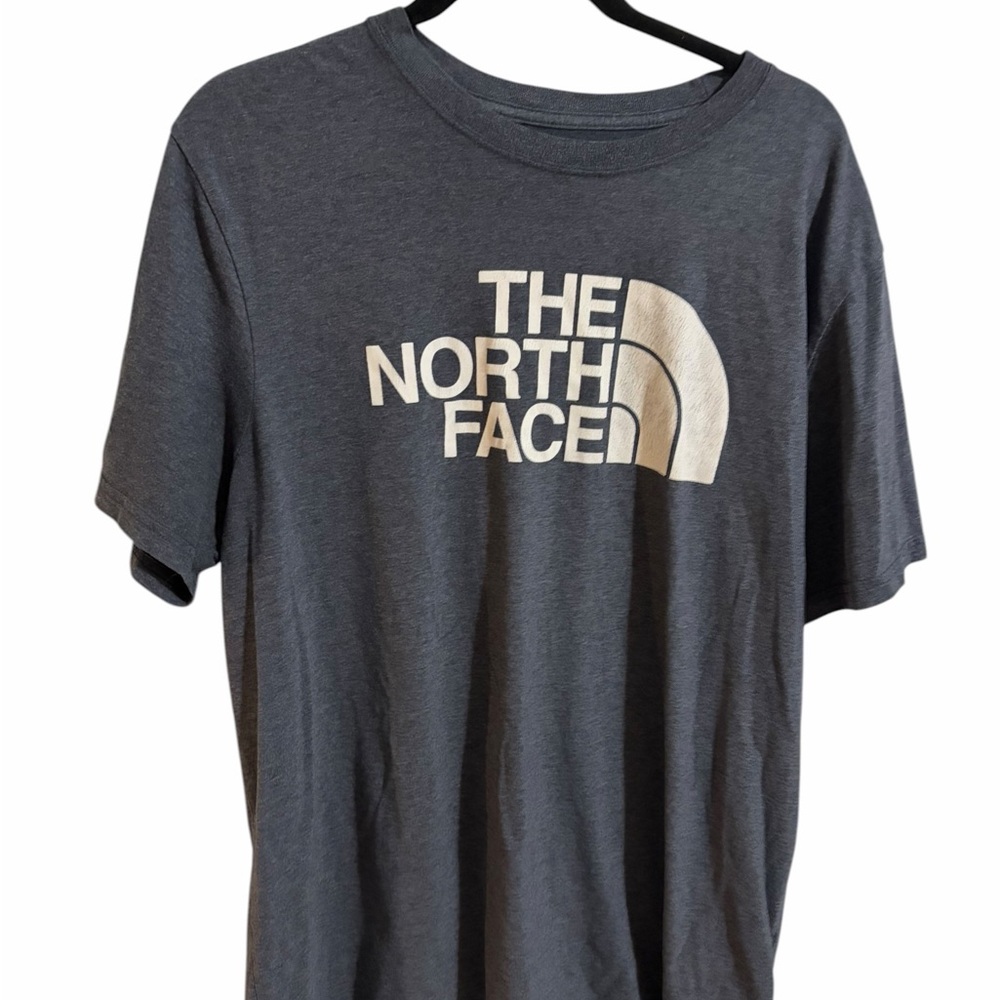 The North Face Men's Short Sleeve Logo Tee - Gray with White Print